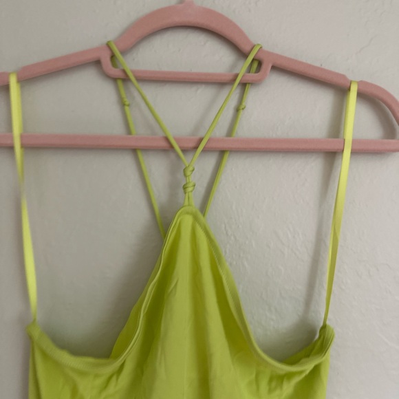 Frame Knotted Jersey bodysuit, lime green, size medium - Picture 5 of 10